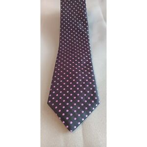 Ted Baker London Mens Tie 100% Silk Purple Tie Polka Dot Pattern Necktie